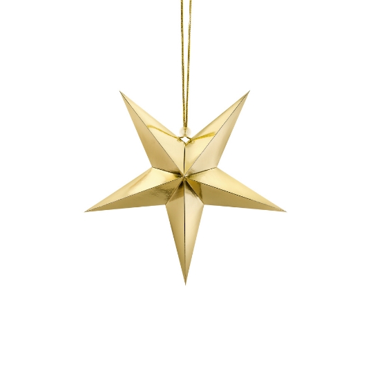 Petite étoile en papier d'or
