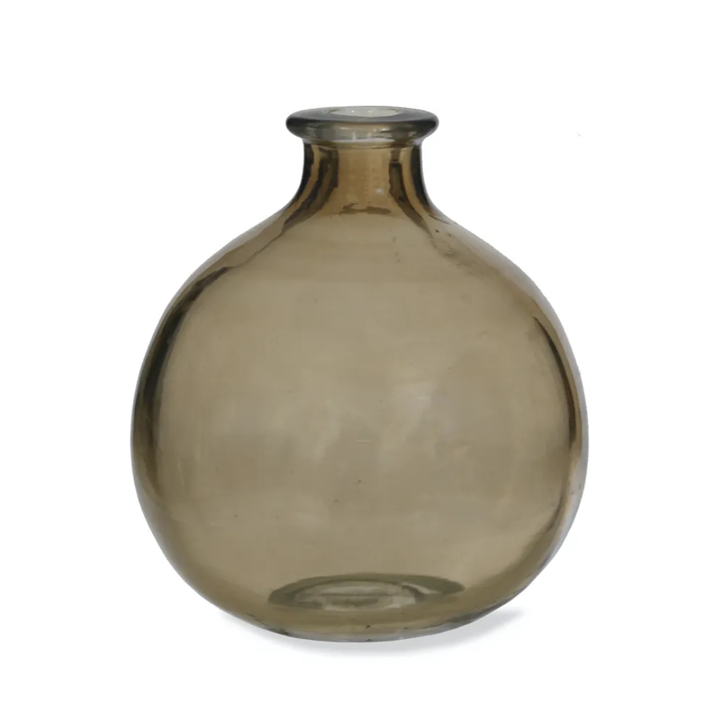 Vase rond en verre fumé | Decor-by-Glassor.cz
