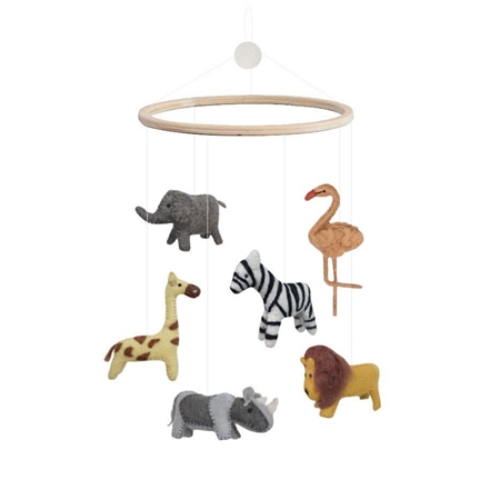 Carrousel pour lit bébé animaux safari