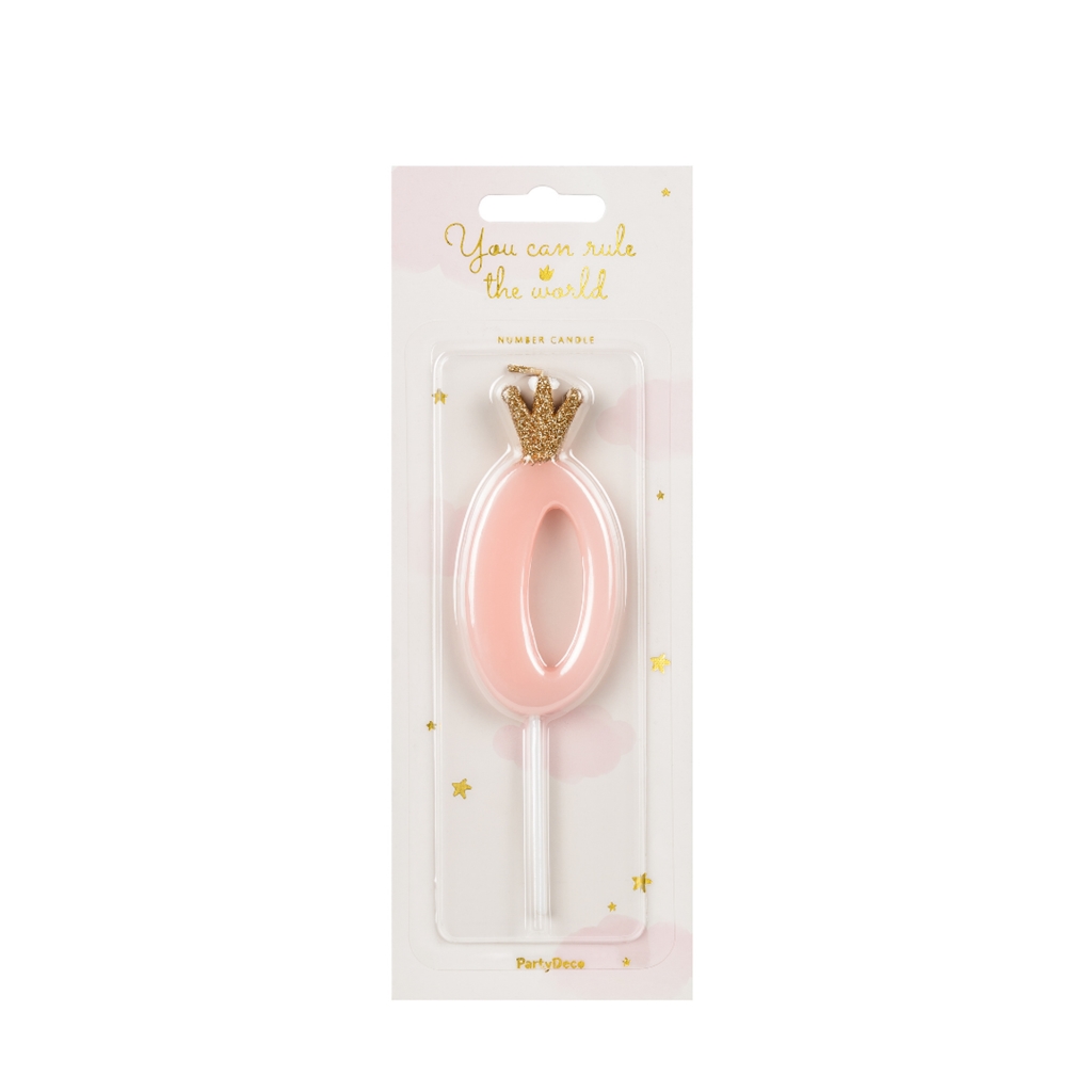 Bougie d'anniversaire 0 rose