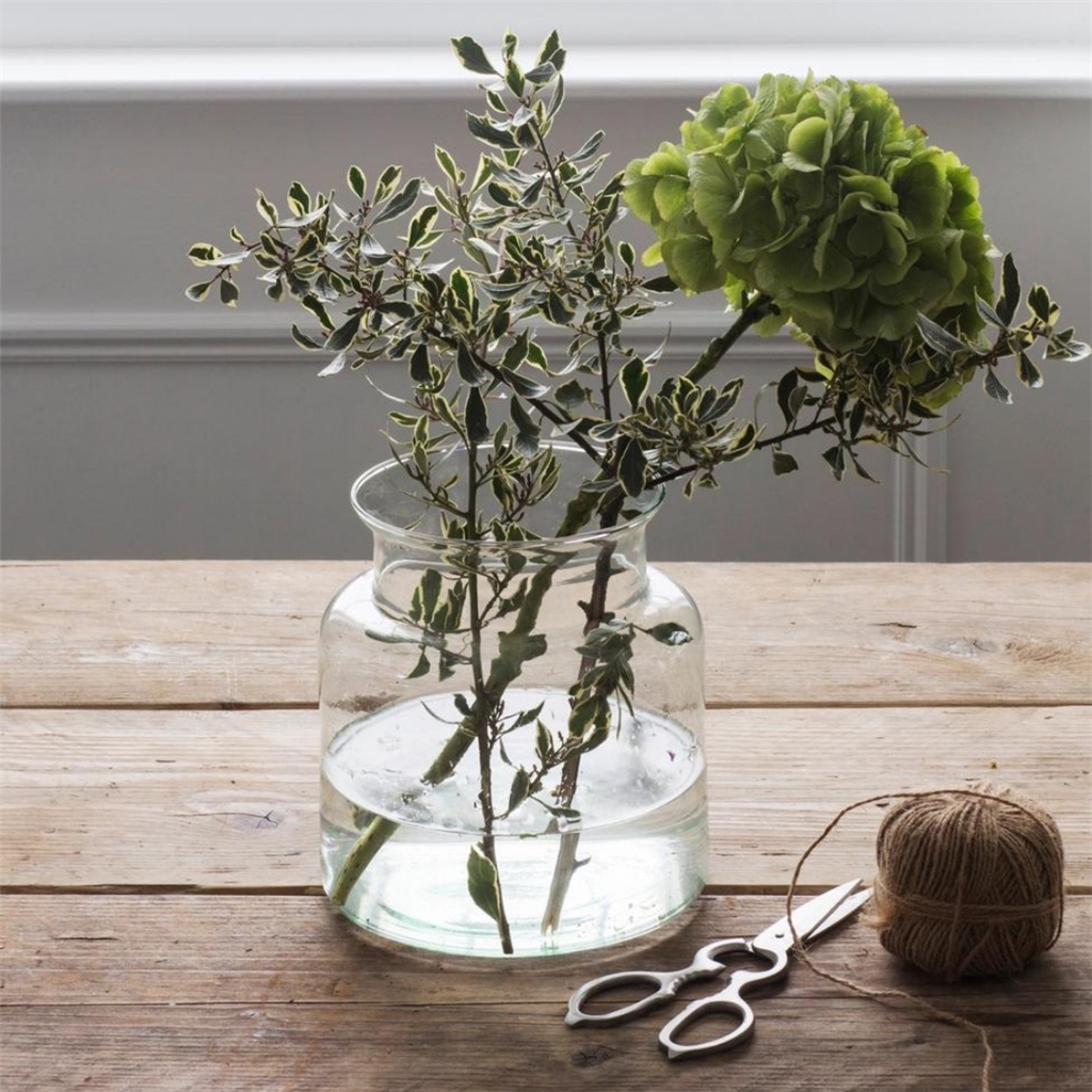 Moyen vase en verre robuste