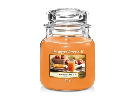 Bougie parfumée Yankee Candle PÊCHE SAVOUREUSE Jarre moyenne