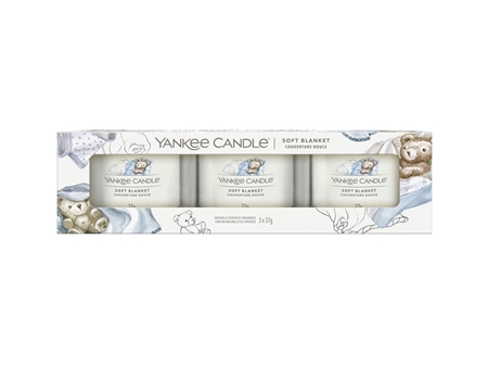 Pack de bougies votives en verre Yankee Candle COUVERTURE DOUCE