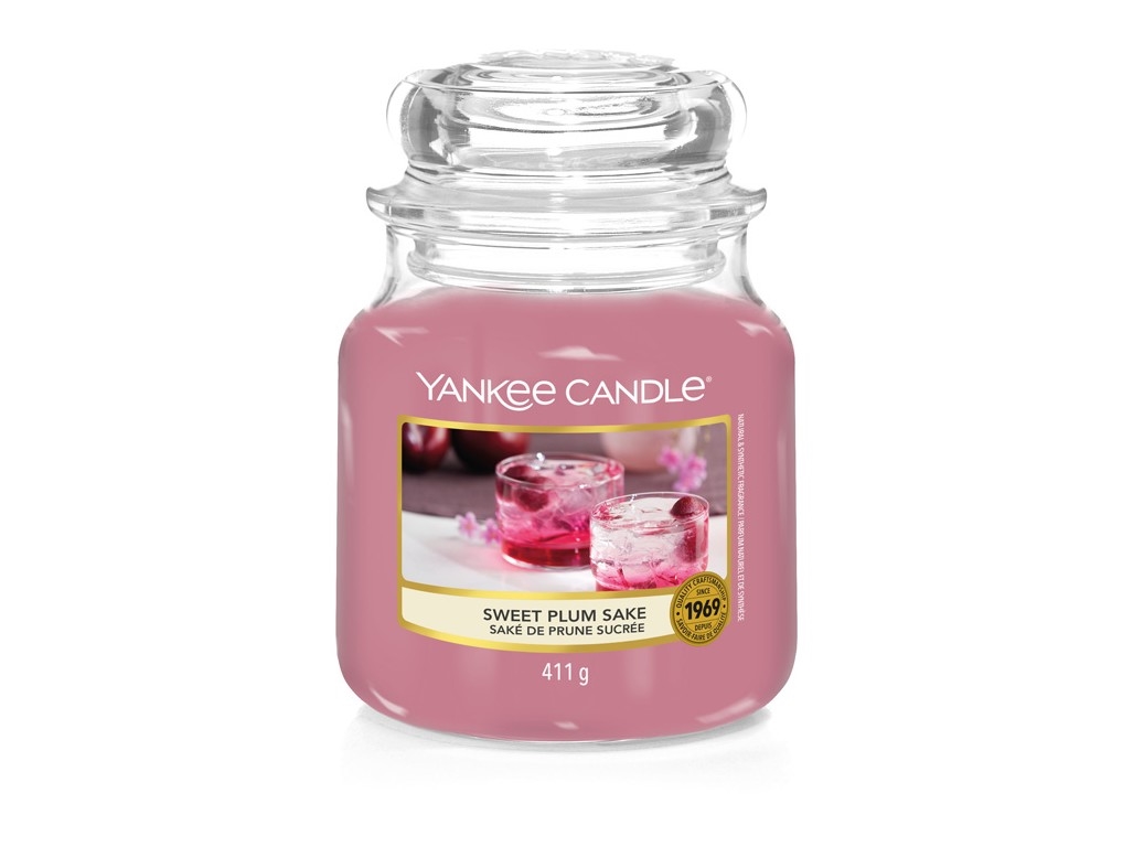 Bougie parfumée Yankee Candle SAKÉ DE PRUNE SUCRÉE Jarre moyenne