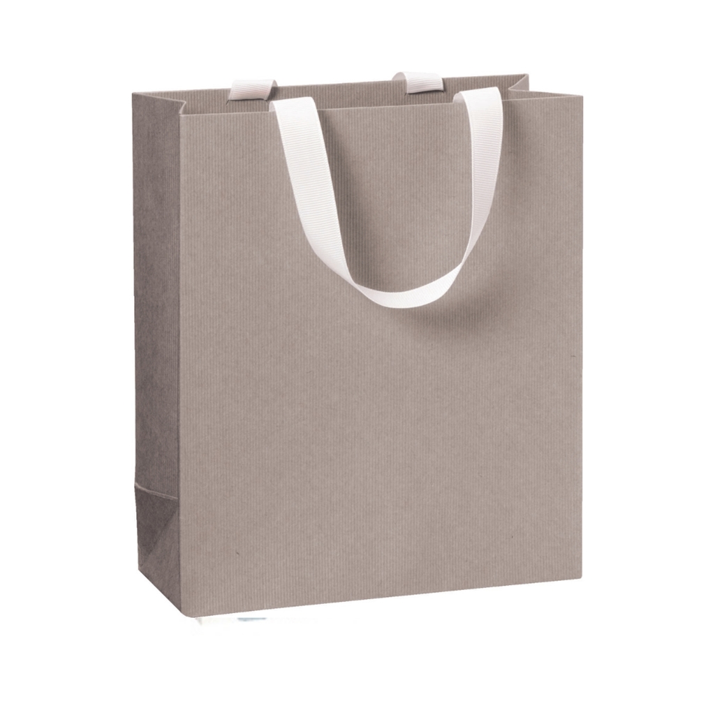 Sac cadeau beige-gris grand