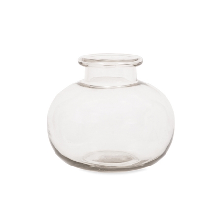 Petit vase rond en verre robuste