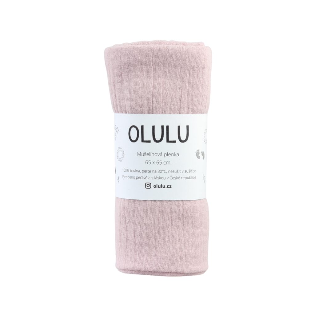 Lange en mousseline rose clair
