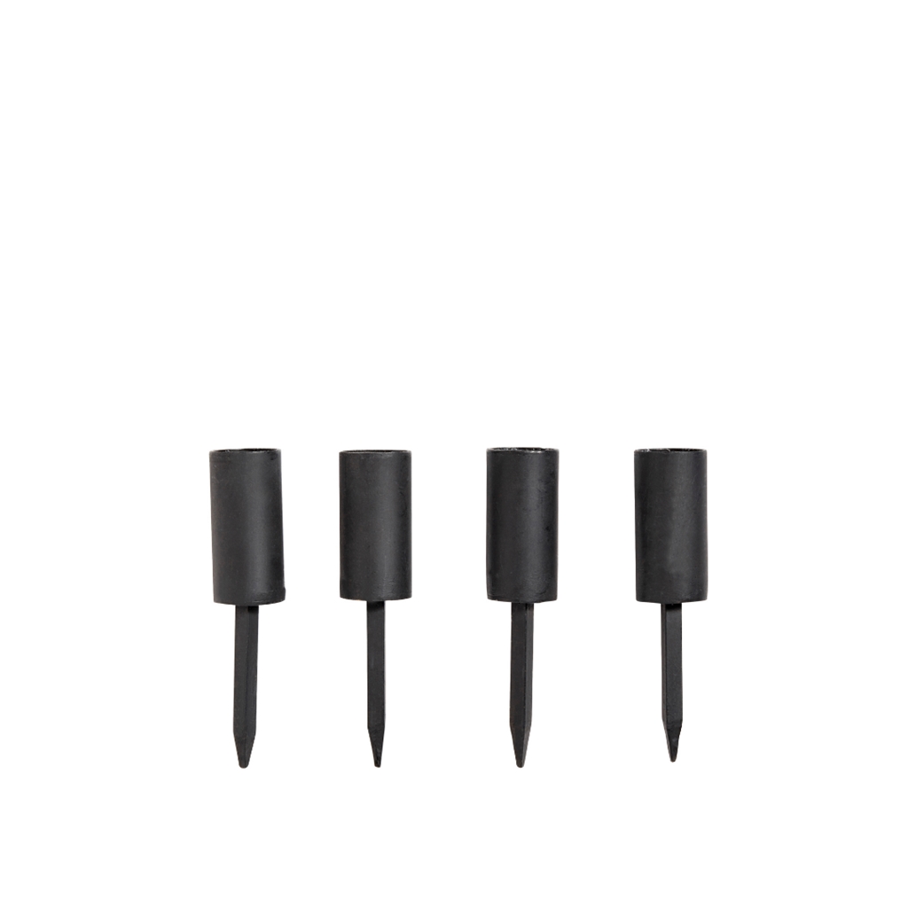 Set de supports bougies 4pcs noir