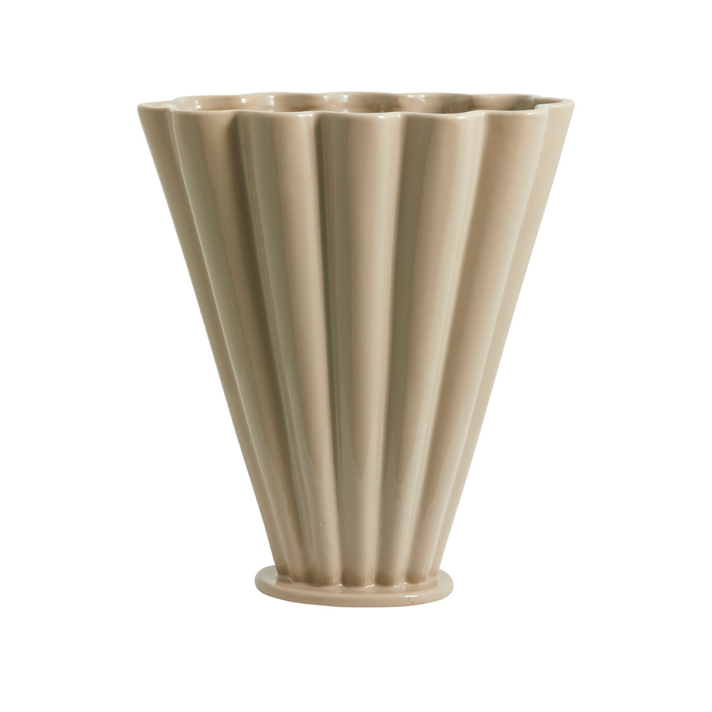 Vase beige Colla en forme organique