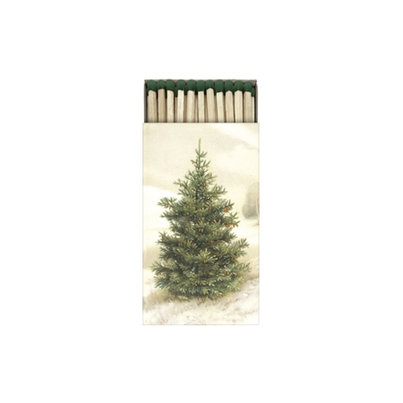 Allumettes longues avec des sapins