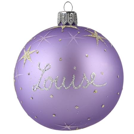 Boule de Noël personnalisée violette