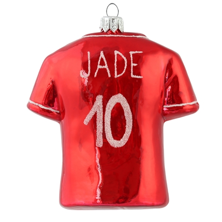 Boule de Noël personnalisée maillot rouge