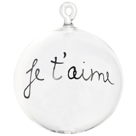 Boule de Noël personnalisée transparente