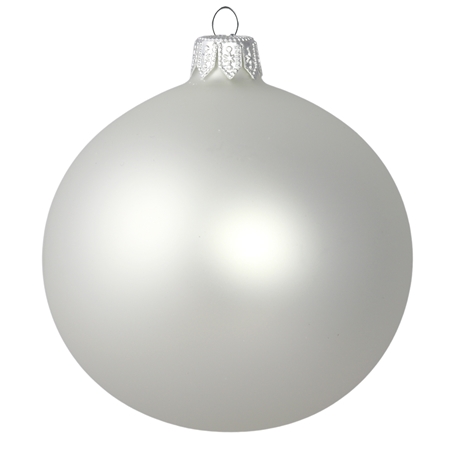 Boule de Noël blanche mate