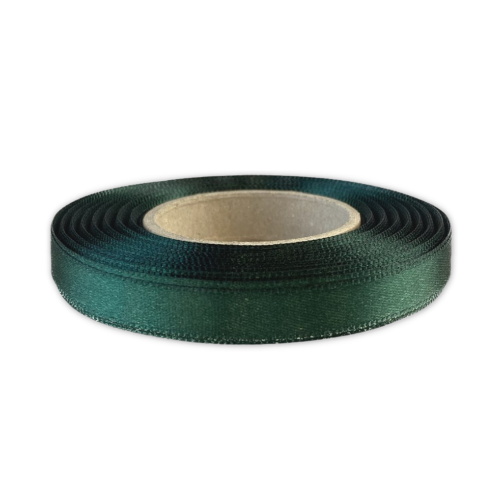 Ruban satin vert foncé