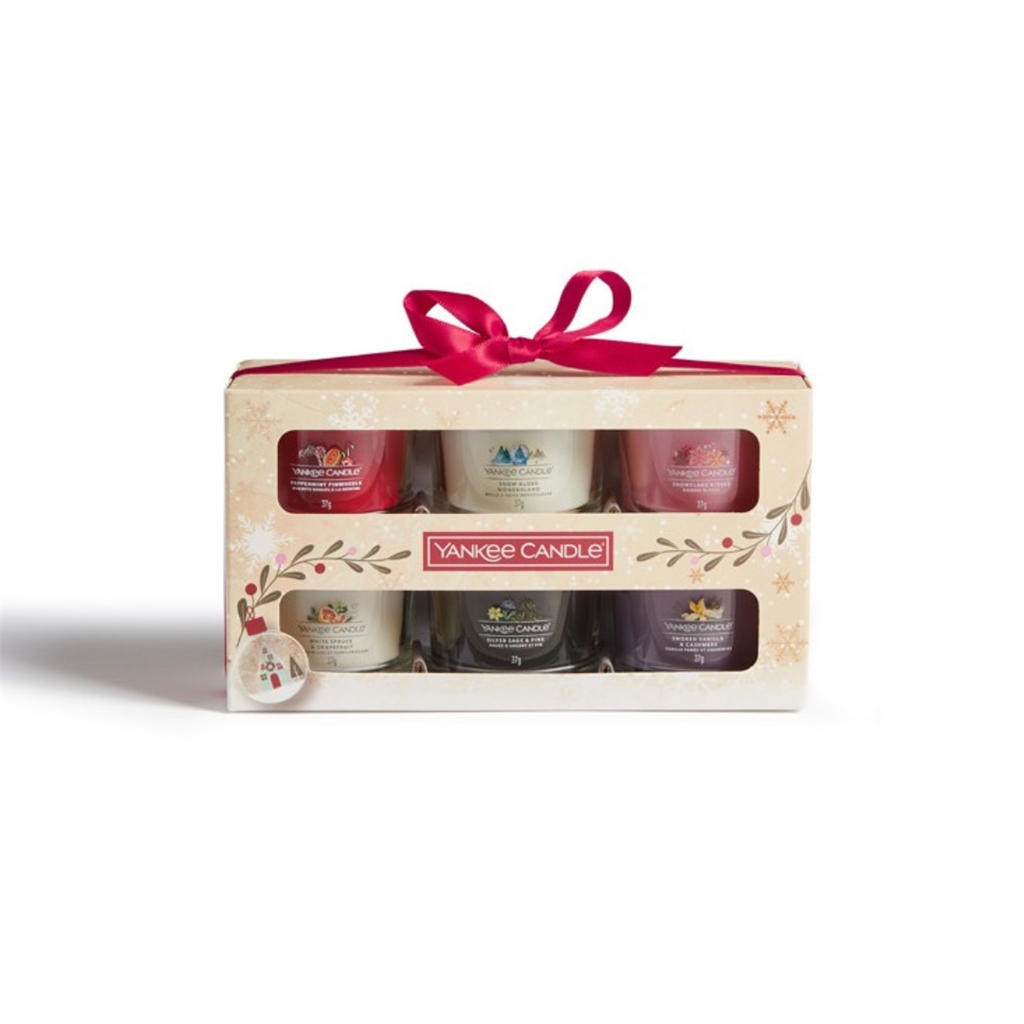 Coffret 6 bougies votives en verre