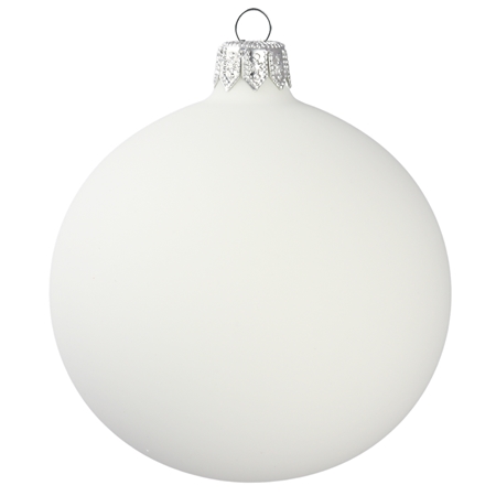 Boule en verre moderne blanc mat