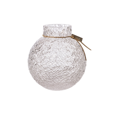 Vase en verre transparent