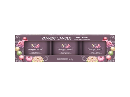 Pack de bougies votives en verre Yankee Candle MOCHI AUX FRUITS ROUGES