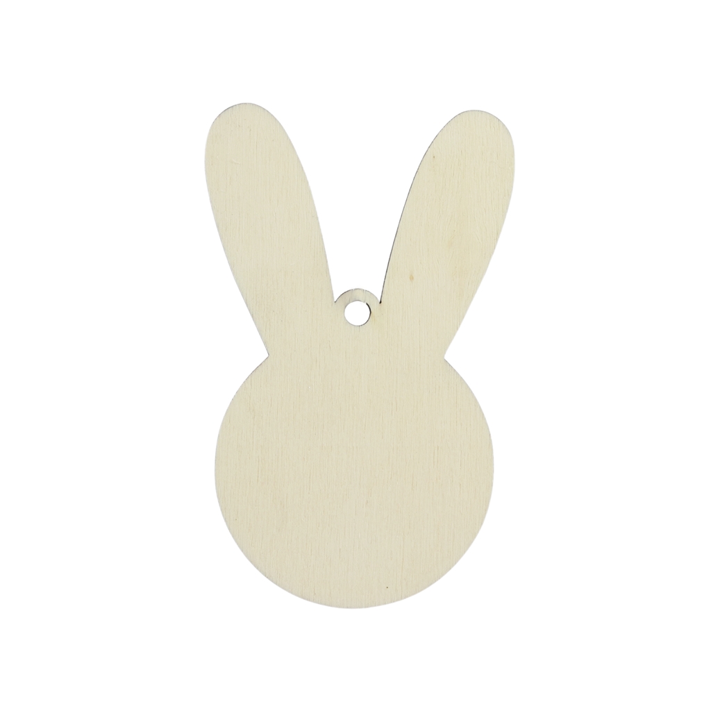 Tête de lapin en bois