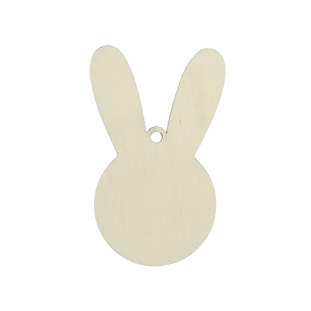 Tête de lapin en bois