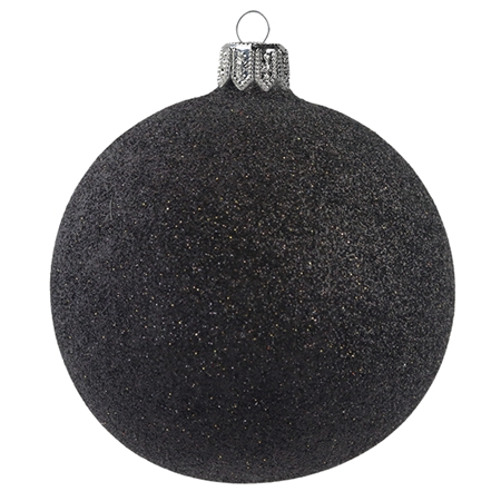 Boule avec paillettes noires