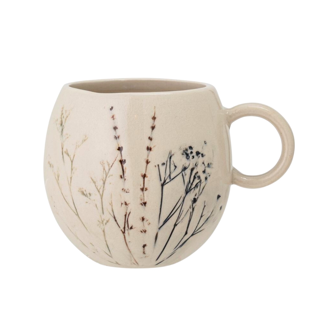 Mug émaillé fleurs joufflues