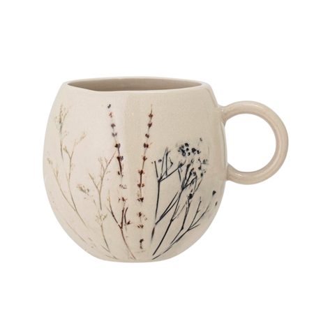 Mug émaillé fleurs joufflues