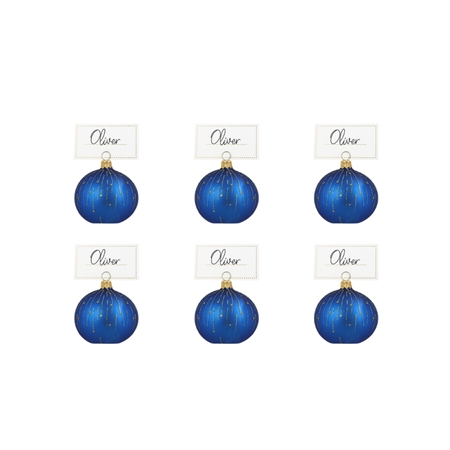 Set de porte-noms bleus pour la table