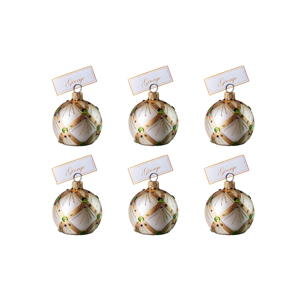 Set de porte-noms crème pour la table
