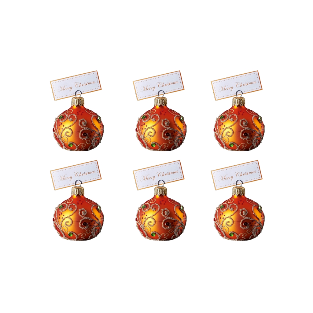 Set de porte-noms oranges pour table