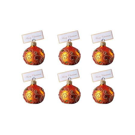 Set de porte-noms oranges pour table