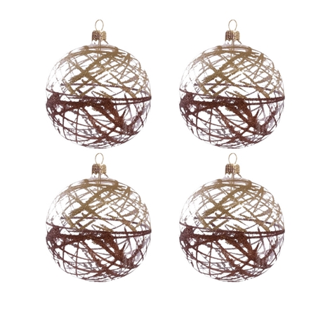 Set de grandes boules de Noël avec lignes