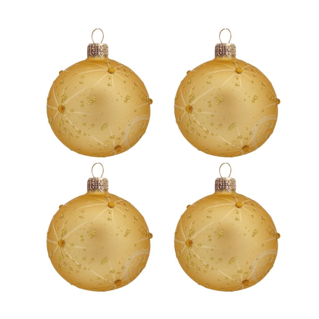 Set de grandes boules de Noël oranges