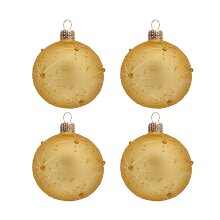 Set de grandes boules de Noël oranges