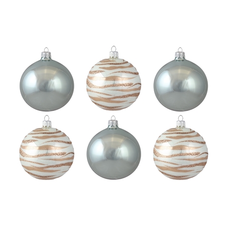 Set de boules de Noël nacrées