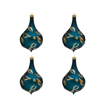 Set de boules de Noël en forme de goutte avec décor élégant