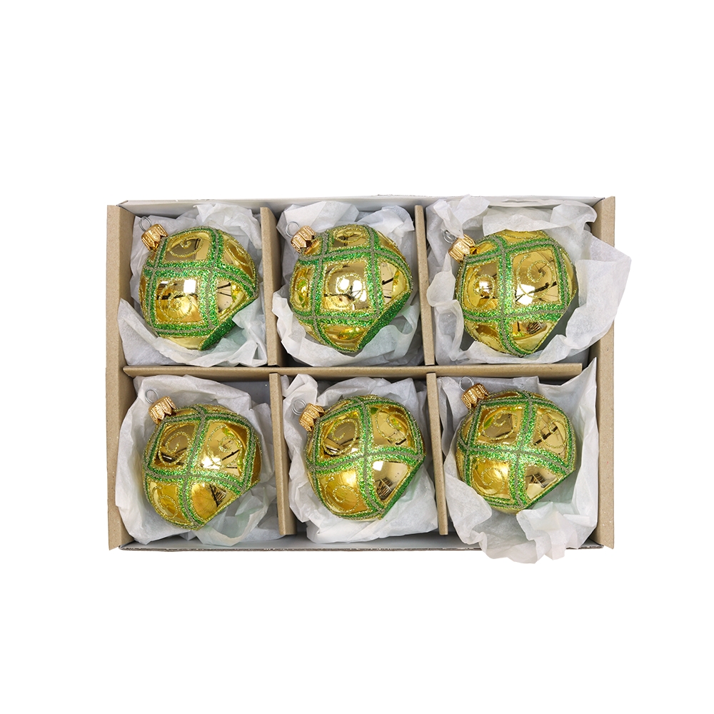 Set de porte-noms dorés avec décor vert