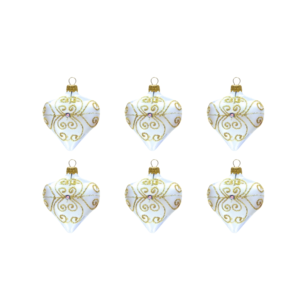 Set de cœurs transparents avec strass