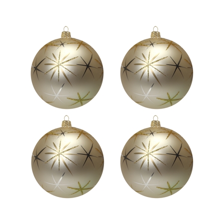 Set de grandes boules de Noël en crème