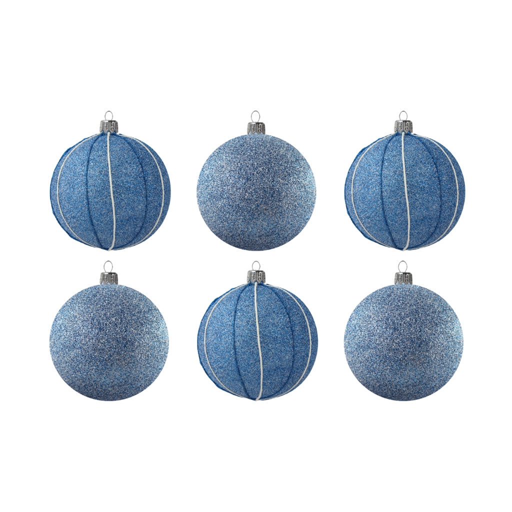 Set de boules de Noël bleues