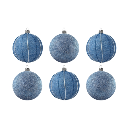 Set de boules de Noël bleues
