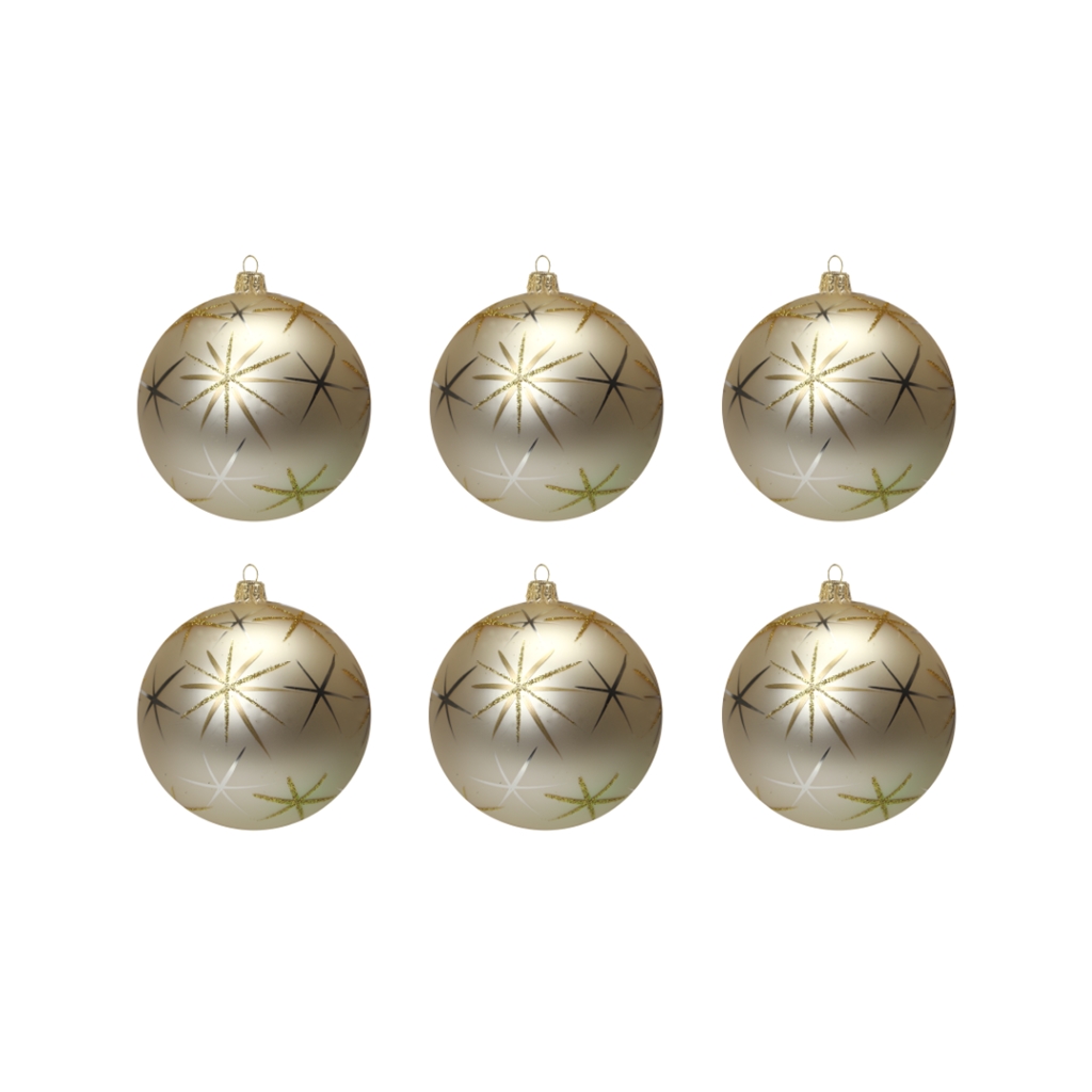 Set de petites boules de Noël crèmes