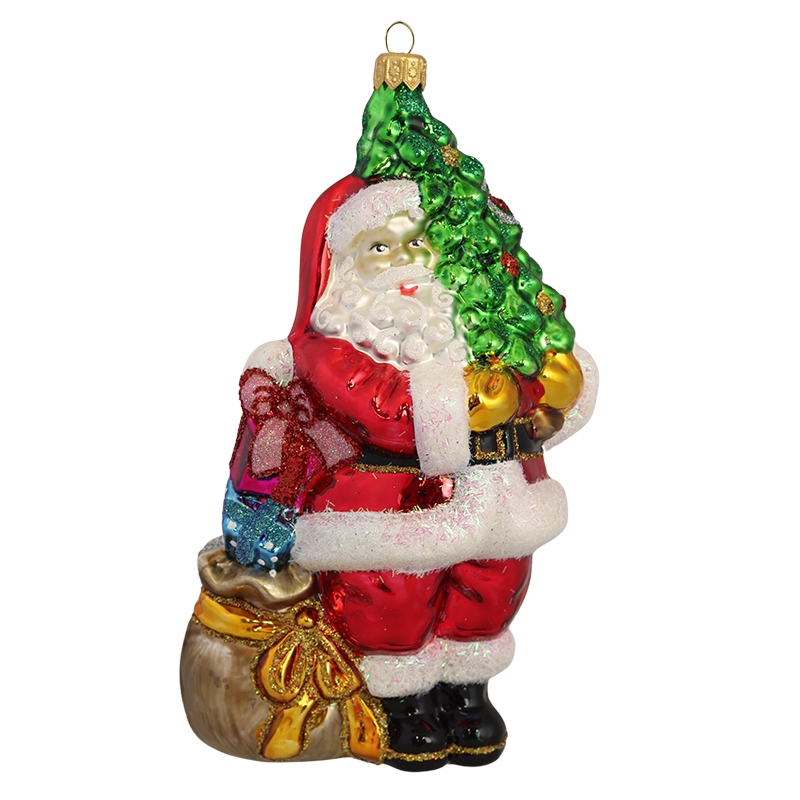 Figurine de Saint Nicolas avec un sac