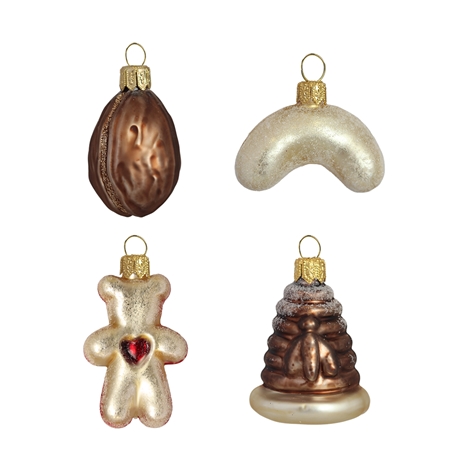 Set de décorations en verre Biscuits de Noël