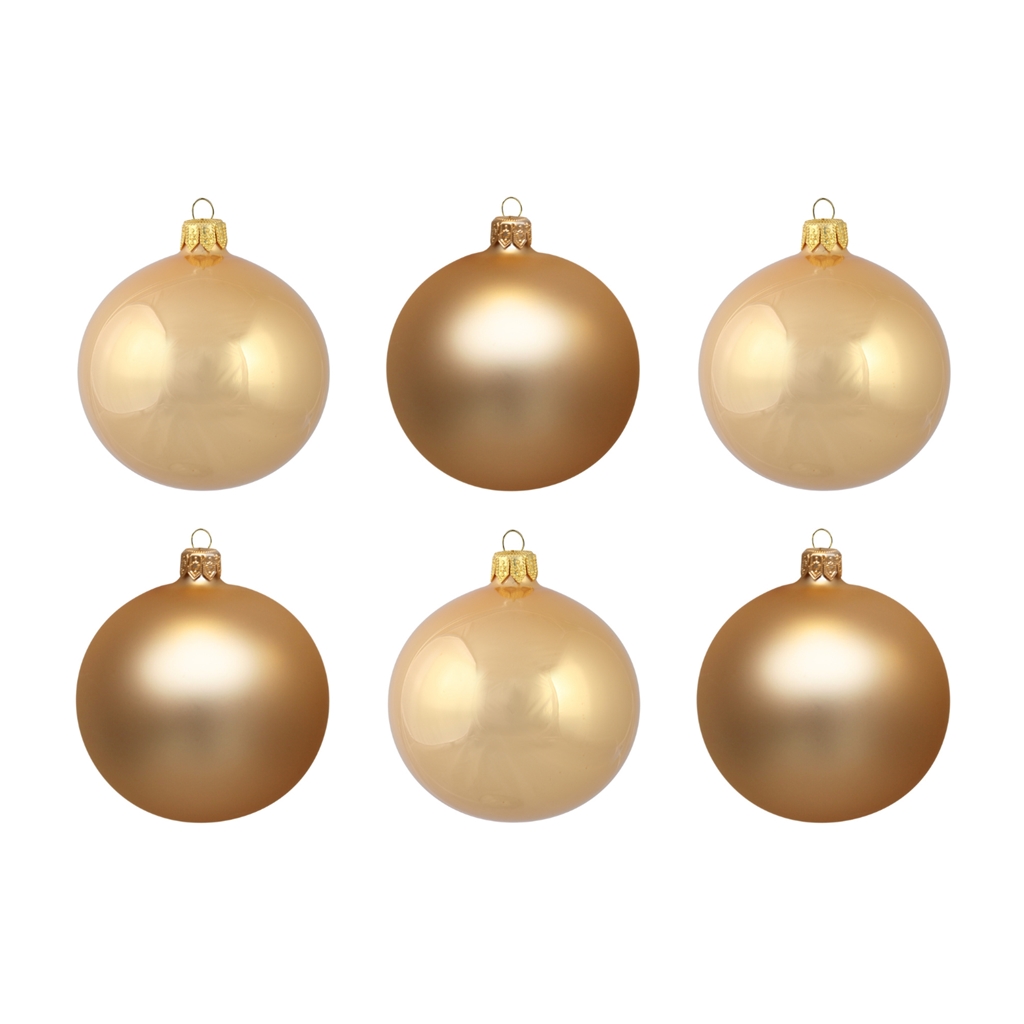 Set doré de boules de Noël