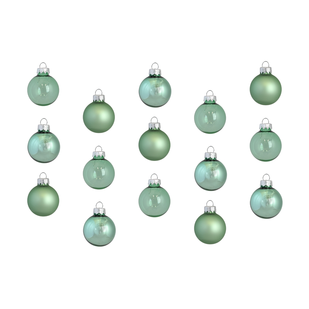 Set de boules de Noël mélange de nuances de vert