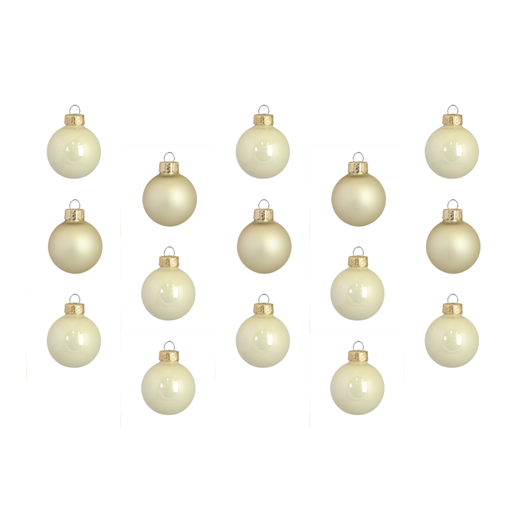 Set de boules de Noël en couleur champagne