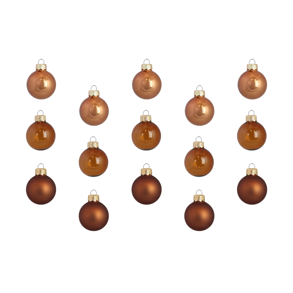 Set de boules de Noël mélange de nuances de brun