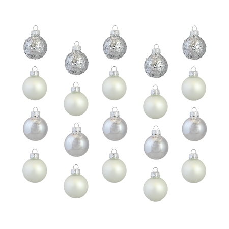 Set de boules de Noël en argent